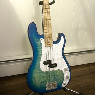 Gamma Custom Shop 4-string Blue/green burst Bass image 1