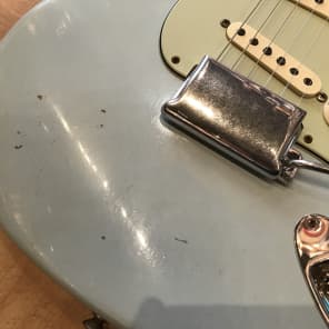 Fender® Custom Shop Beatle Spec 1961 Relic Stratocaster Electric Guitar 2017 Sonic Blue image 12