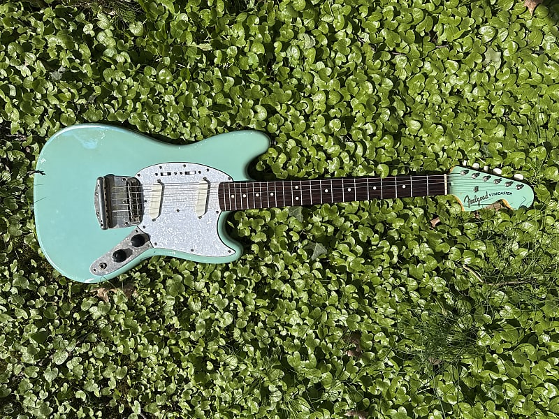 Squire Vintage Modified Mustang - Aged Daphne Blue w/ | Reverb