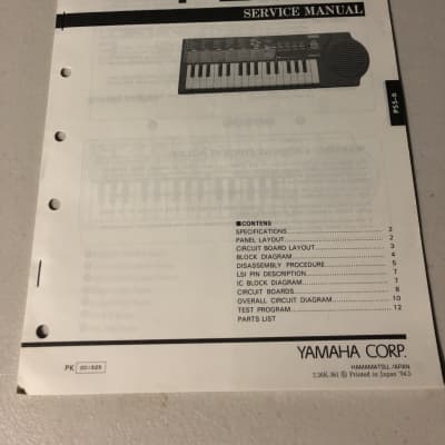 Yamaha  PSS-6 PortaSound Service Manual 1994