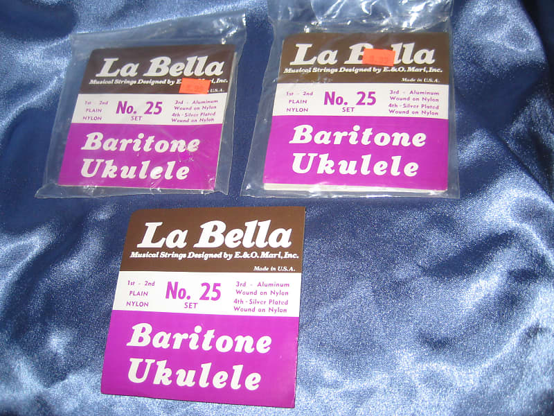 La Bella Three (3) Sets of Baritone Ukulele Strings image 1