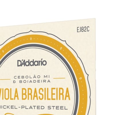 D'Addario EJ82C Viola Brasileira Set Cebolao Mi and Boiadeira Ball End image 4