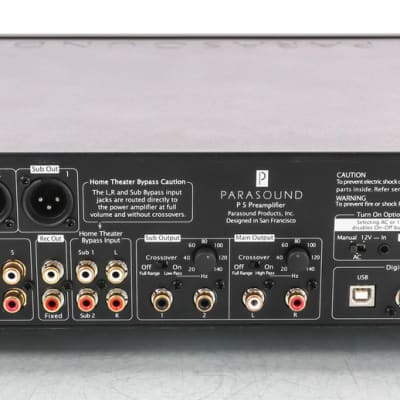 Parasound Halo P5 Stereo Preamplifier; MM / MC Phono; Remote; Black image 5
