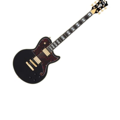 Deluxe Atlantic Solid Black 6-String RH Baritone Solidbody Electric Guitar w/ Case  DADBATLSBKGS image 22