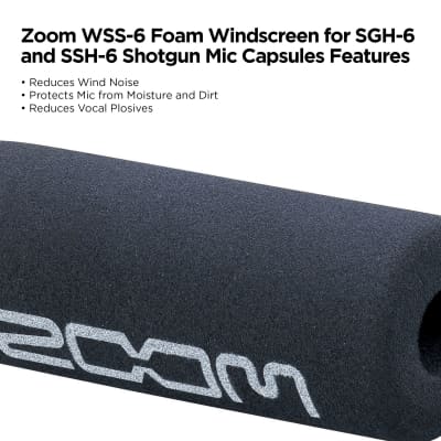 Zoom WSS-6 Foam Windscreen For SGH-6 and SSH-6 Shotgun Microphones, Reduce Wind Noise image 3