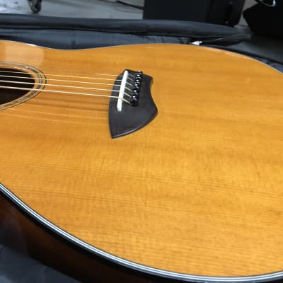 Yamaha  CSF1M Parlor Acoustic Guitar - Vintage Natural with Gig Bag image 4