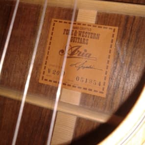 Rare ARIA W-20D Vintage MiJ Japan Acoustic Dreadnought