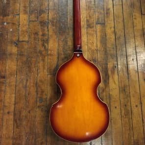 Jay Turser JTB-2B Violin Bass 2010s Vintage Sunburst image 4