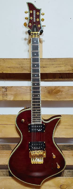 2009 Fernandes Ravelle Elite Tremolo Black Cherry With Sustainer Free  Shipping