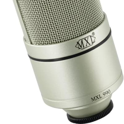 MXL 990 Condenser Microphone for Podcasting, Singing, Home Studio Recording, Gaming & Streaming | Detailed Sound | XLR | Large Diaphragm (Champagne) image 2