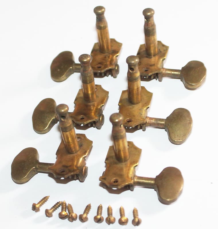 Vintage 1930's Grover Gold Tuners Pre War Butterbean Buttons