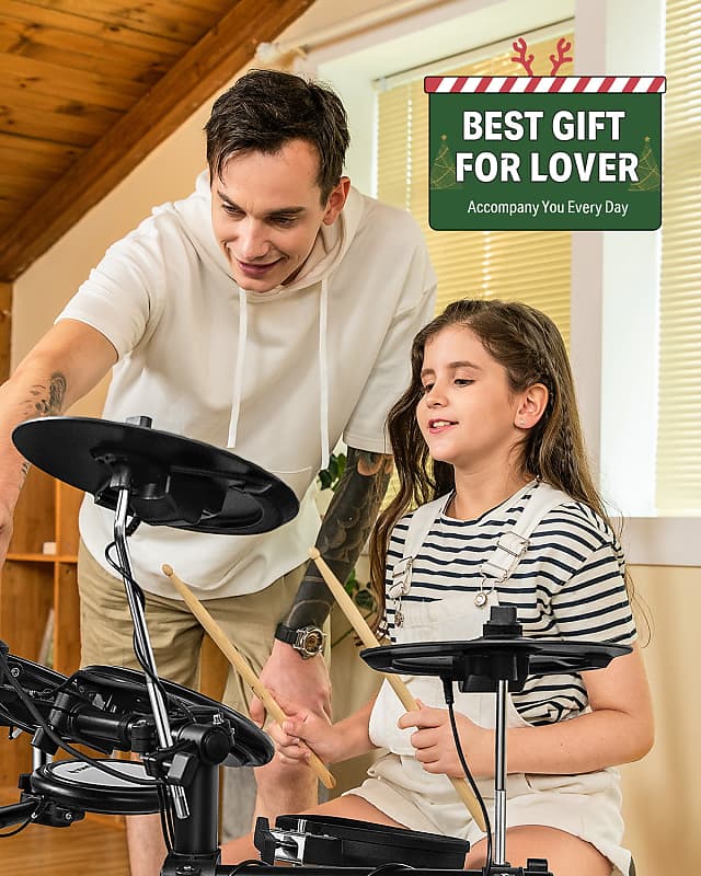 Donner DED-90 Electric Drum Set, Electronic Drum Kit for Beginner with 272  Sounds