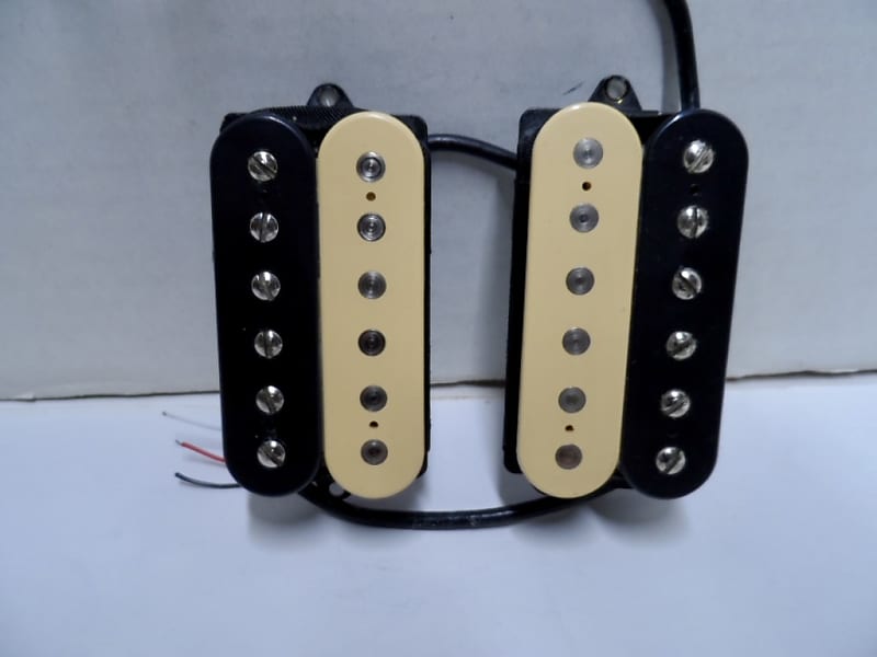 Ernie Ball Music Man AXIS EX, Van Halen EVH Signature SET of 2 Vintage Genuine USA DiMarzio Custom B1 Bridge & N2 Neck Humbucker Pickups 4 conductor Black & Cream Zebra BHWB1BCL 785944 & BHNN2BCL 785945 N1 90's image 1