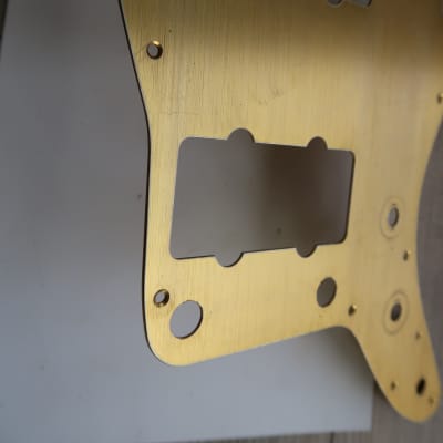 58 - 60   Fender Jazzmaster  pickguard USA Hole pattern Relic / Aged  Gold Anodized   Aluminum 59 RI image 12