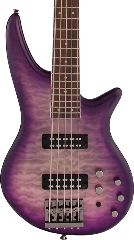 Jackson JS Series Spectra Bass JS3QV 5-String Bass, Quilted Maple, Purple Phaze image 1