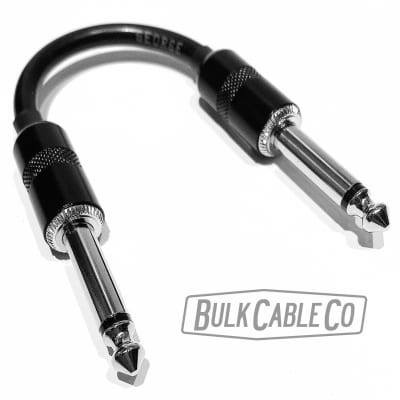 Marshall Channel Jumper Cable - George L's .225 - Short Straight Stubby Connectors - Black / Silver - JMP JTM Plexi