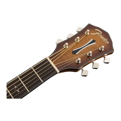 Fender FA-345CE Auditorium Bodied, Lacewood Back and Sides and Flame Maple Top 6-String Guitar with Fishman Electronics (3-Color Tea Burst, Right-Handed) image 6