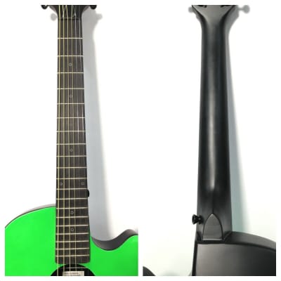 Haze HSDP836CGR 38" Neon Green Acoustic Guitar Round-Back Cutaway + Free Gig Bag image 11