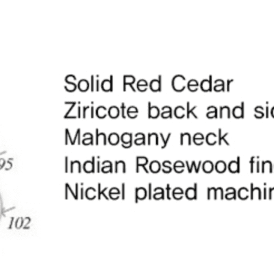 Perez 635 Ziricote Solid Red Cedar Top Mahogany Nylon Classical Guitar image 6
