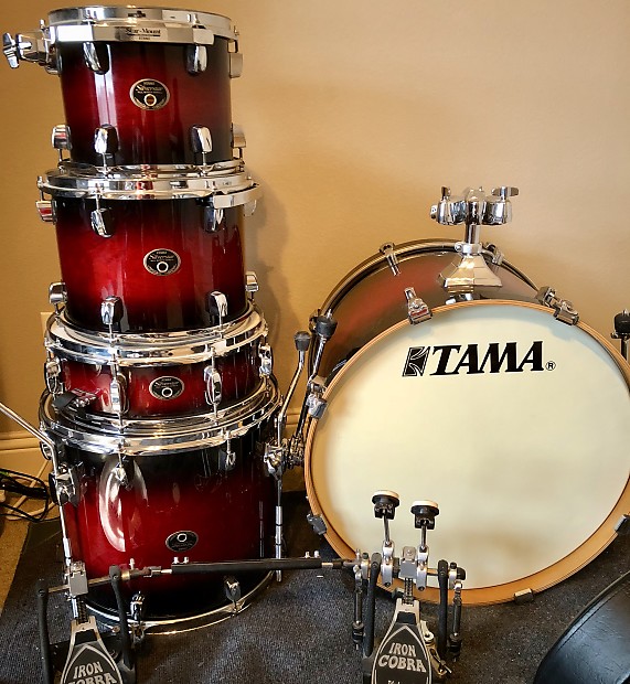 TAMA Silverstar - All Birch Custom 5-Piece Kit + Iron Cobra Double Bass +  Stands/Hardware/Extras