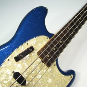 1971 Fender Mustang Bass Super Rare Blue Metal Flake Original Sparkle w MOTS Guard All Original! image 10