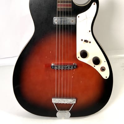 Vintage 1965 Harmony Alden H45 Stratotone Tuxedo Guitar w