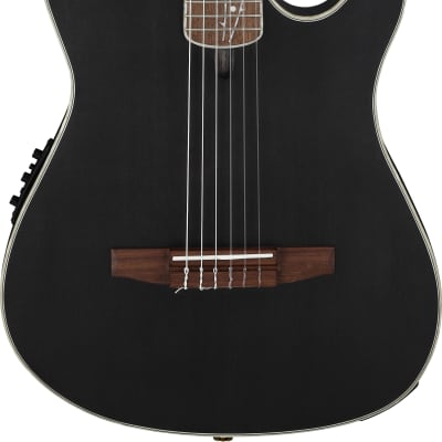 Ibanez TOD10N-TKF Signature Guitar Tim Henson Nylon String Transparent Black Flat image 12