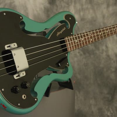 RARE 1960's Ampeg AEB-1 Scroll Bass original BLUE + BLACK!!! image 10
