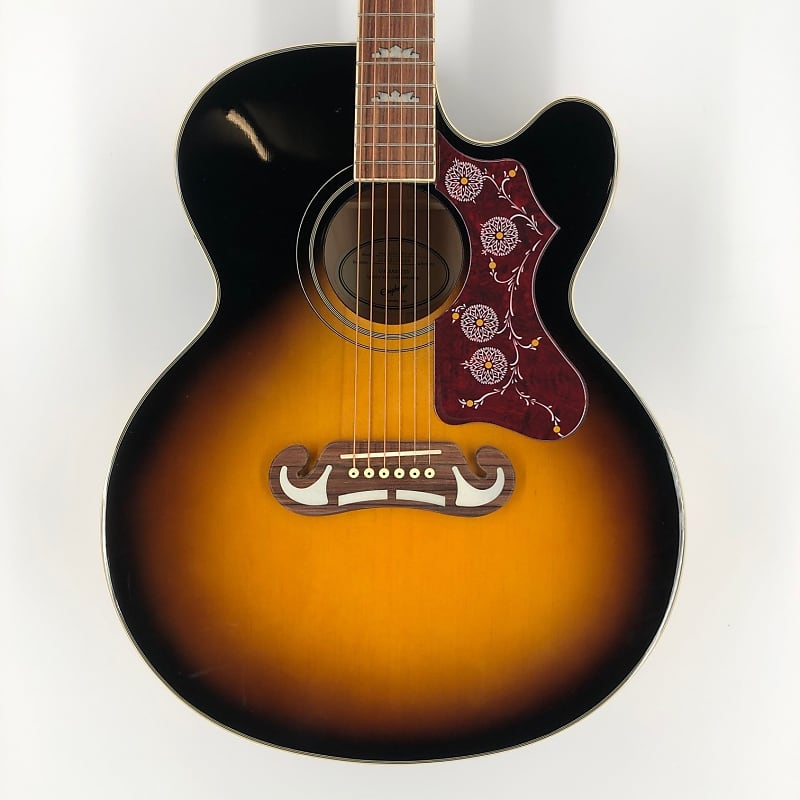 Epiphone J-200 EC Studio - Vintage Sunburst | Reverb