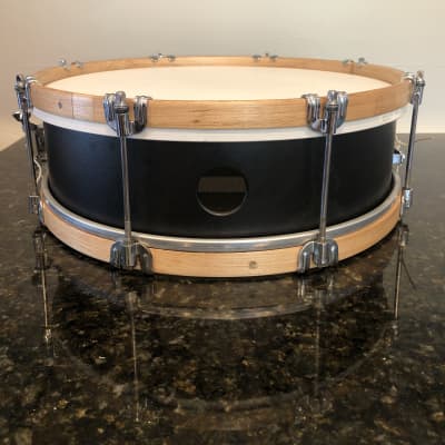 Bello Drum Co. 14” x 5” Prototype Thin Shell Fiberglass Snare Drum 2021 Flat Black image 2