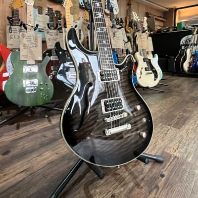 Shine SIL-510 BK HH in Black with F-Hole Electric Guitar image 1