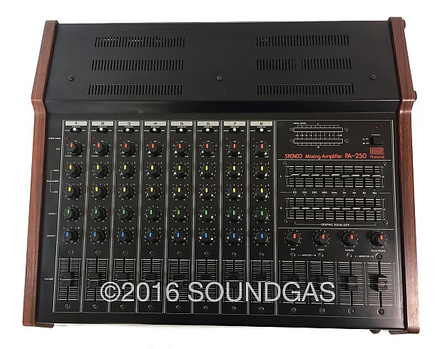 【希少】Roland mixing amplitier モデル:PA-250 希少】Roland ローランド mixing amplitier PA-250