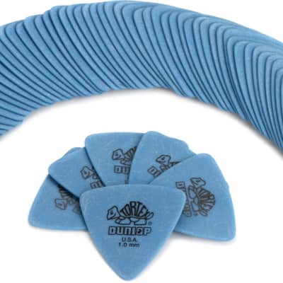 Dunlop Tortex Triangle Guitar Picks - 1.0mm Blue (72-pack) image 1