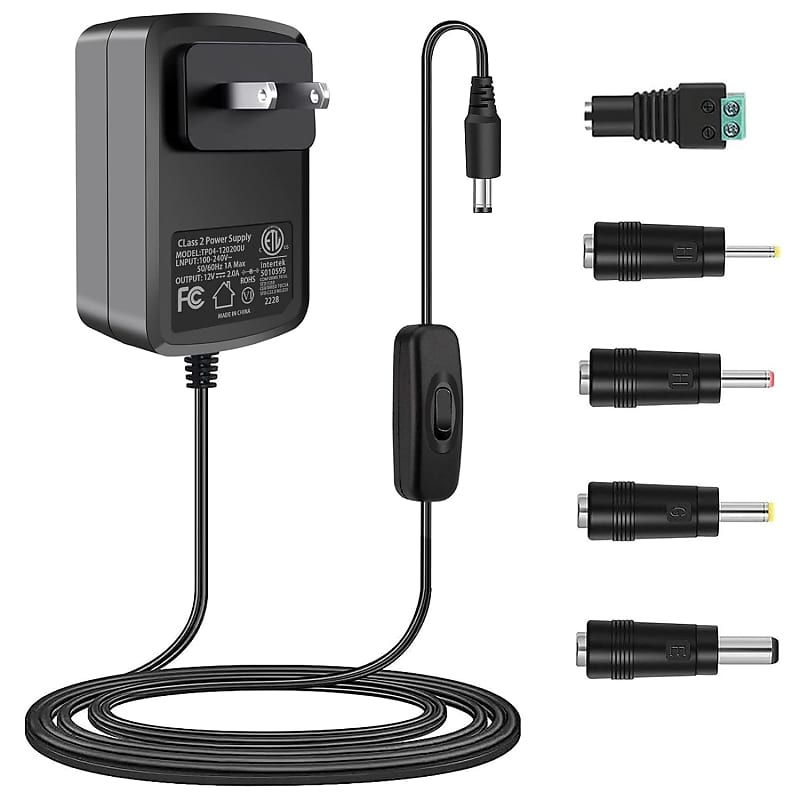 12V 2A Power Adapter With Inline On Off 24W Switch Supply | Reverb