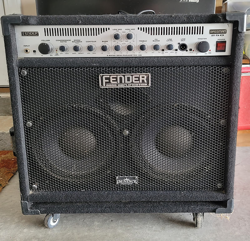 Fender Bassman 250/210 250Watt 2x10" Bass Combo Black Reverb
