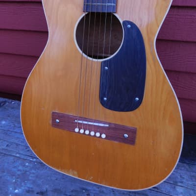 Airline Harmony 3/4 Size Acoustic Guitar 1960's - Natural image 2