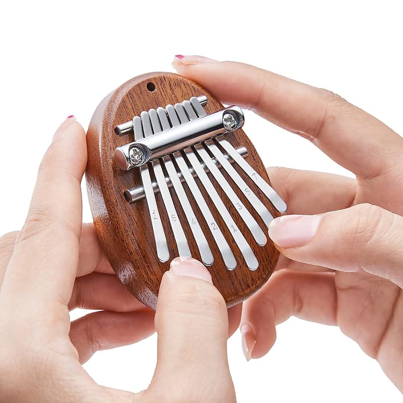 8 Keys Kalimba Cute Bear Shape Thumb Piano Clear Finger Piano Gift for  Beginners 