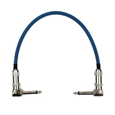 Lincoln LINKS / Gotham GAC-1 Pancake Patch Cable - 12 INCH BLUE image 1
