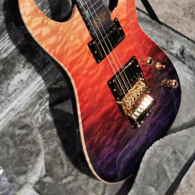 ESP Horizon CTM FR See Thru Pink Purple Gradation Finish High-End Guitar image 25