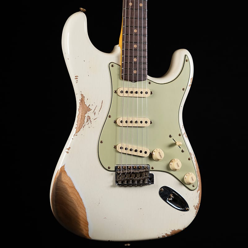 Fender Custom Shop Limited Edition 1964 L-Series Stratocaster Heavy Relic - Aged Olympic White image 1