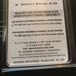 Brenner Industries Milwaukee "Strat" Piezo Saddle P1-1AR 2017 Brushed Aircraft Aluminium image 2