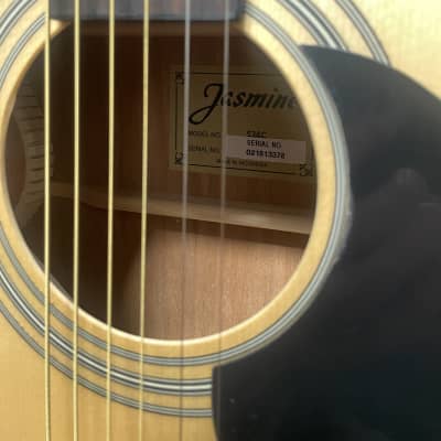 Jasmine Jasmine S-34C Grand Orchestra Cutaway Acoustic Guitar, Natural - Natural Wood image 5