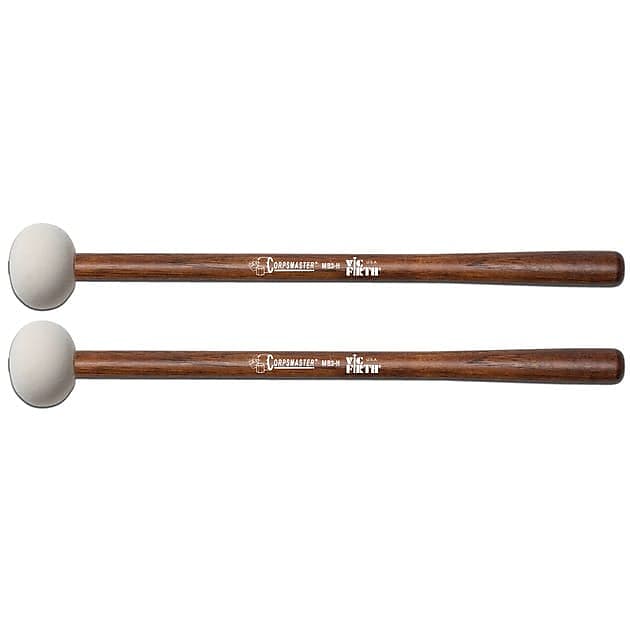 Vic Firth Corpsmaster Hard Bass Drum Mallets (Large Head) image 1