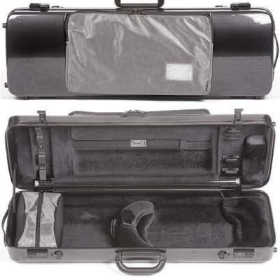 Bam Hightech 2111XL 4/4 Violin Case with Black Carbon-Look Exterior and Music Pocket