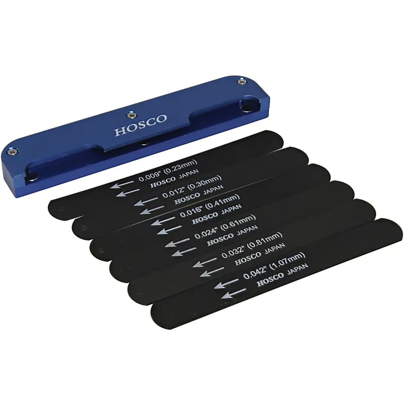 Hosco Compact Black Electric Guitar 009-042 Nut File Set W
