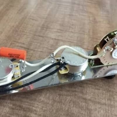Fender Telecaster Wiring Harness Upgrade  500k CTS Pots .022 Orange Drop Cap Oak Grigsby Switch