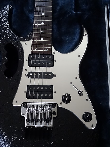 Ibanez JEM 7 DBK Black Industrial Finish with Mirror Guard