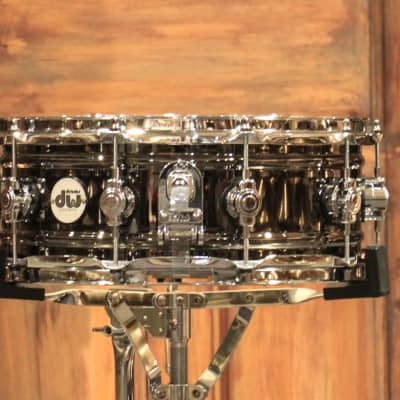 DW Design Black Nickel over Brass 5.5x14 Snare Drum - New! image 2