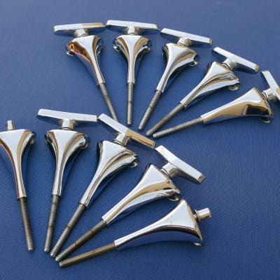Sonor Phonic Lite Hilite Signature T-rods Tension Rods Claws Clawhooks Bass Drum Lot of 10 Vintage image 2