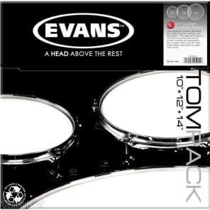 Evans G1 Clear 3-piece Tom Pack - 10/12/14 inch image 2